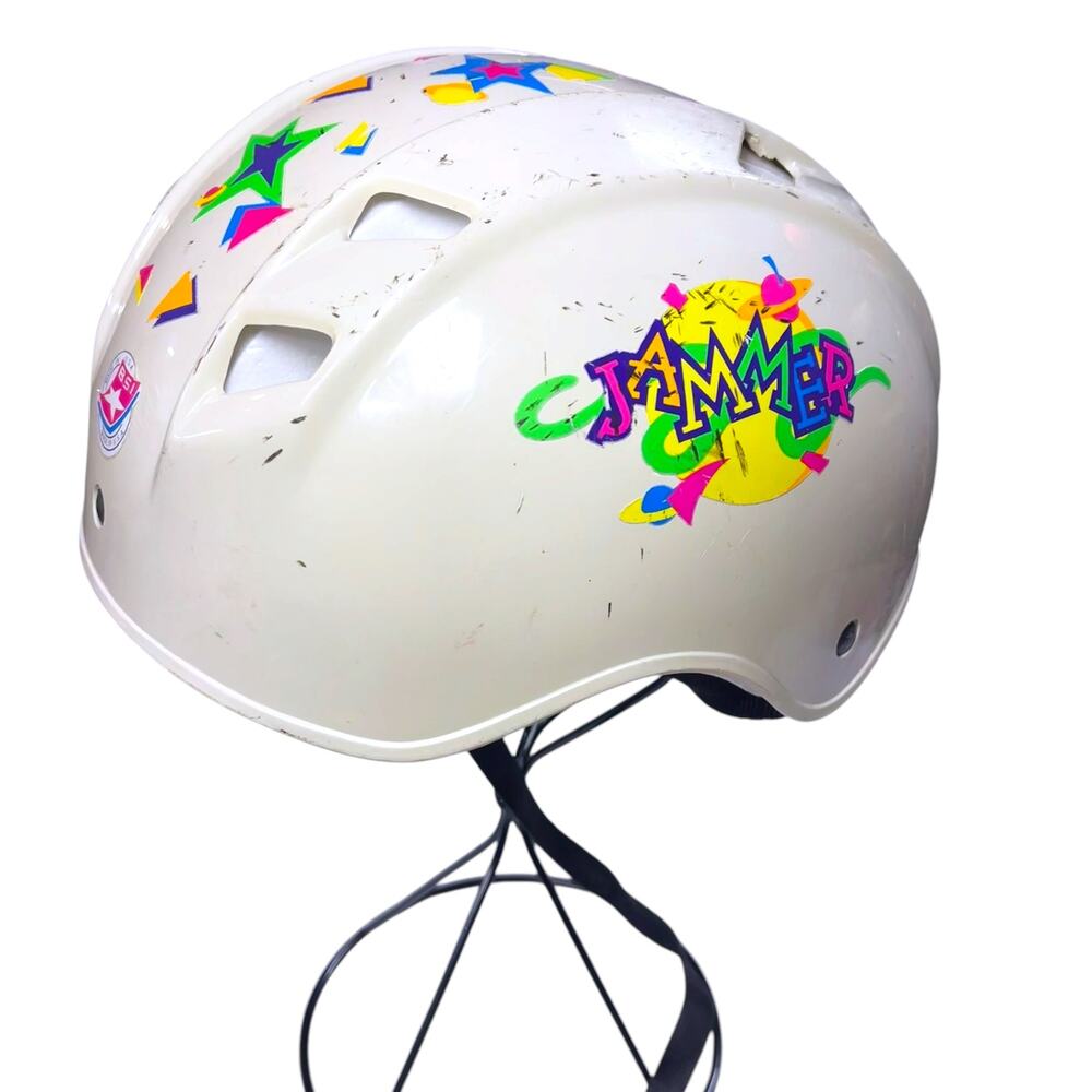 Vintage JAMMER Kids Helmet 90s Rollerblade Skate Retro Star USA 1994